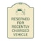 Signmission Reserved for Recently Charged Vehicle W/ Graphic Heavy-Gauge Aluminum Sign, 24" x 18", TG-1824-23178 A-DES-TG-1824-23178 - alternate 1